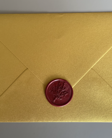 CARD GOLD WAX SEALS PETIT BOUQUET